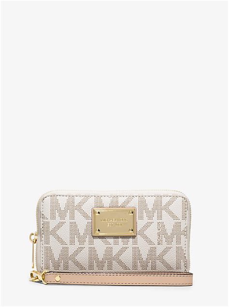 michael kors jet set perforated leather smartphone wristlet|Jet Set Large Nylon Smartphone Wristlet .